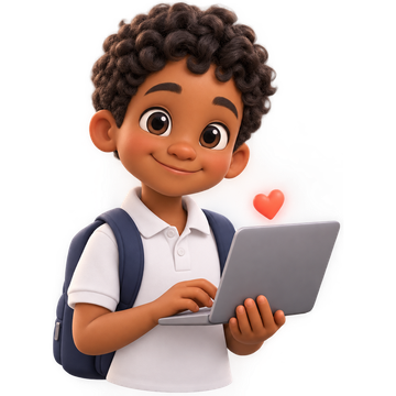 A small 3D pupil with a backpack